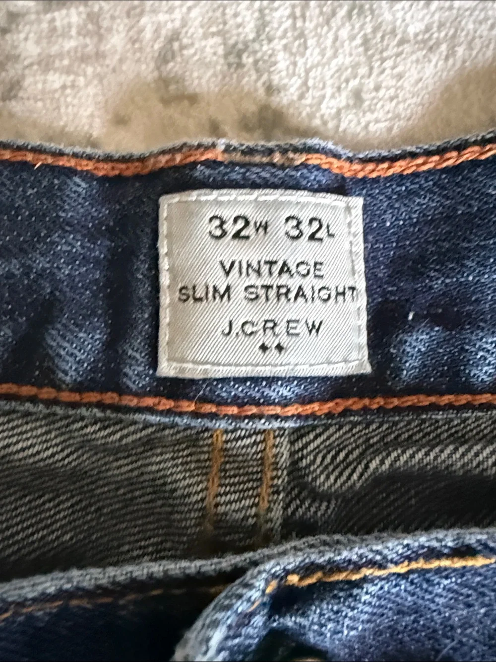 J. Crew Men's Vintage Straight Slim Jeans, 32 x 32